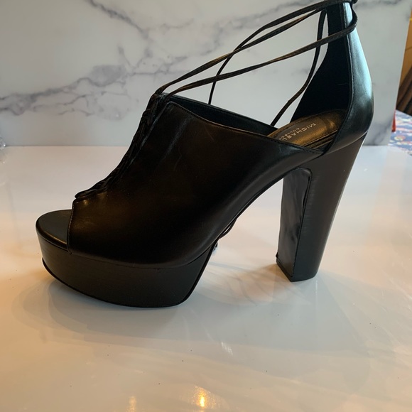 Michael Kors Collection Black Leather Platforms - Picture 8 of 9